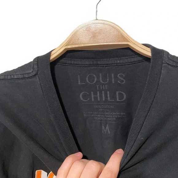 Rare Louis The Child 2017 Concert Merch Tour Long Sleeve Black T Shirt Size M - Picture 4 of 5